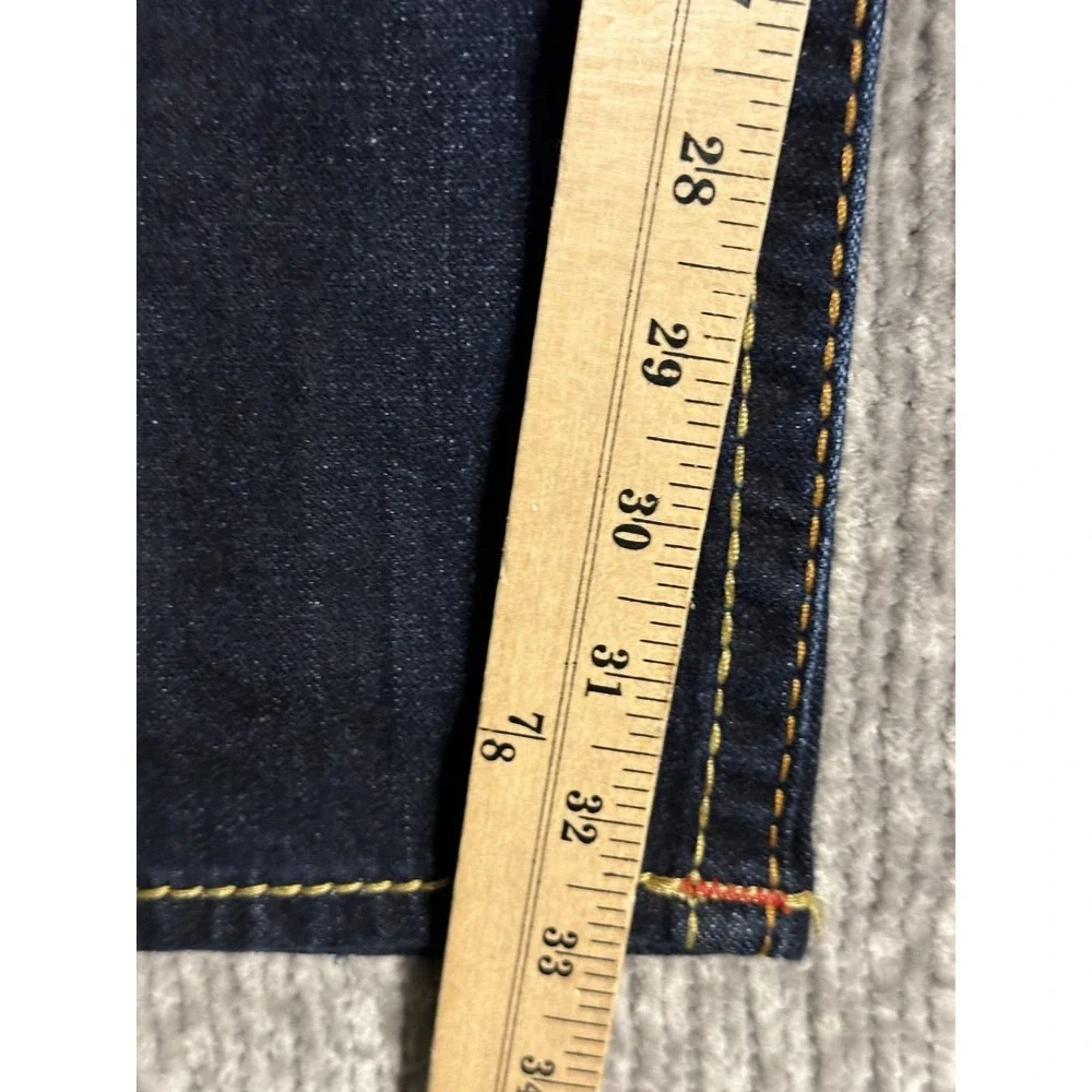 True Religion Jeans GENO Big T Flap Relaxed Slim Mens 42x32 Dark Mahogany Wash